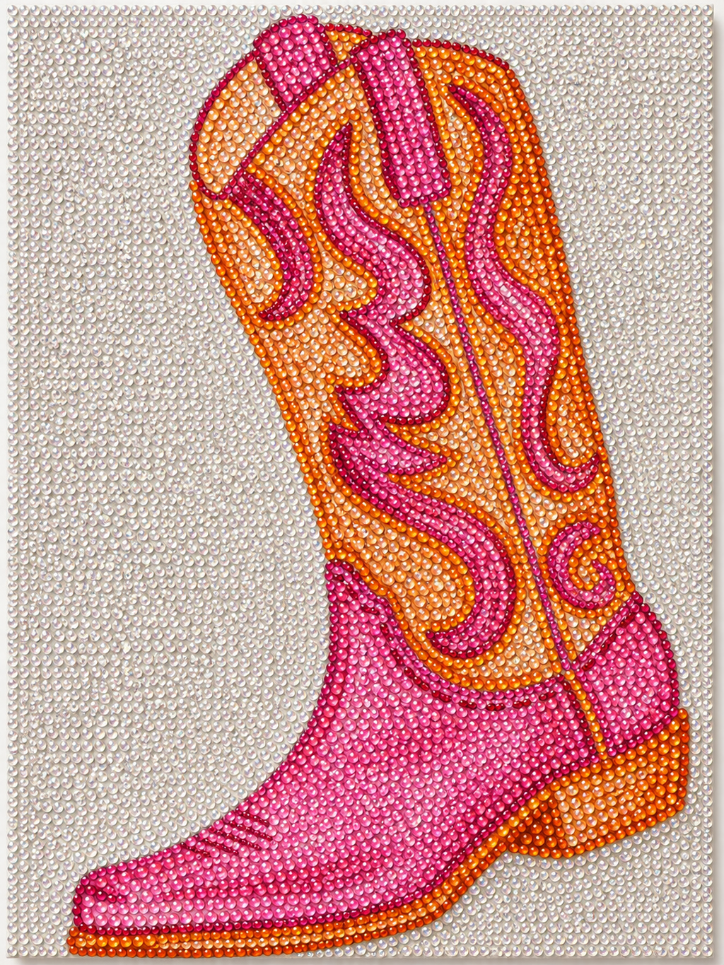 Pink and orange boot