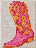 Pink and orange boot